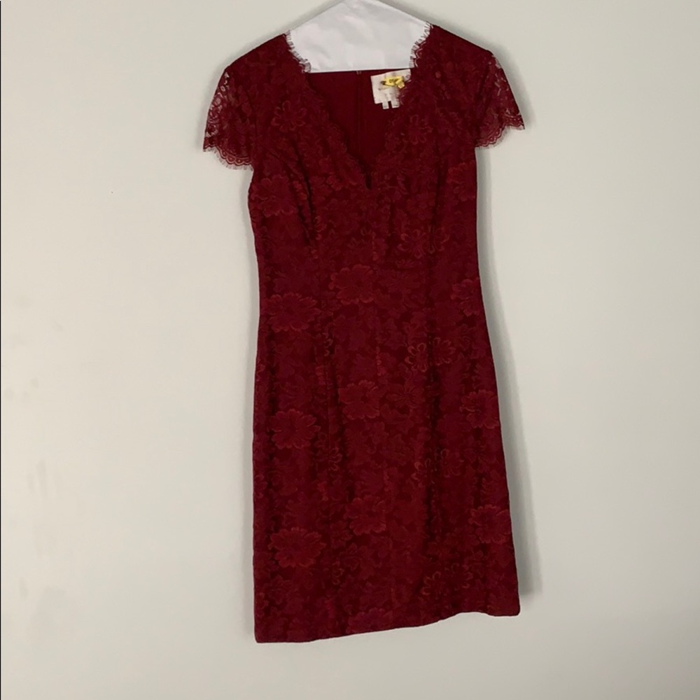 Weddington Way Burgundy Lace knee length Dress 2